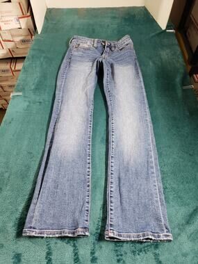 Aeropostale Jeans Size 000 Womens Blue Denim Pants Ladies Mid Rise Bootcut
